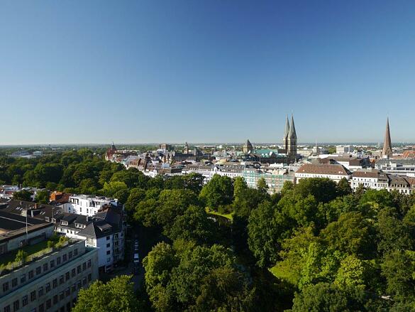 Blick über Bremens Innenstadt